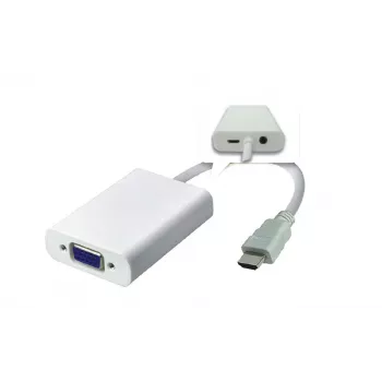 Microconnect HDMVGA2 video kabeļa adapteris 0,15 m HDMI Type A (Standard) VGA (D-Sub) Balts