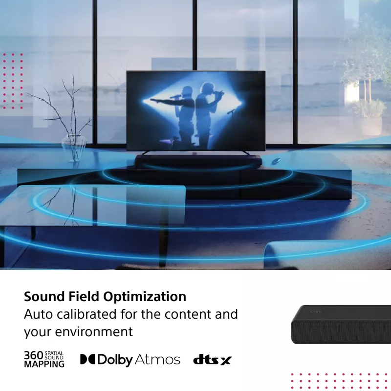 Soundbar Sony HT-A3000 melns 3.1 kanāli 250 W