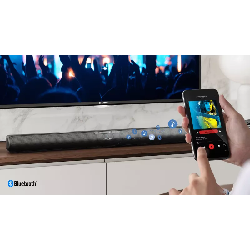 Sharp HT-SB100 skaļruņa skaņas josla Melna 2.0 kanāli 75 W