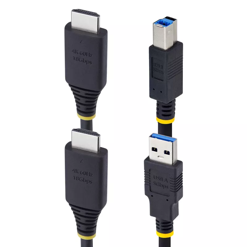 StarTech.com 1,8 m HDMI un USB 5 Gb/s KVM kabelis, 4K 60 Hz, HDMI 2.0 un USB kombinētais kabelis KVM slēdžiem