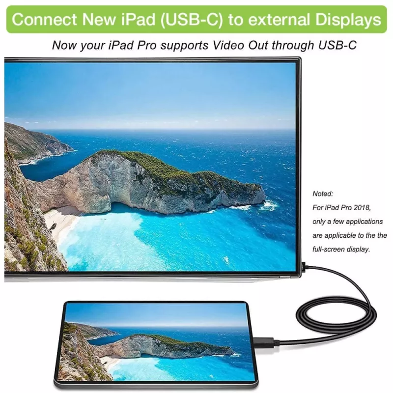 Techly Adaptera kabelis USB-C vīr. uz HDMI 2.0 4K vīr. 2m melns