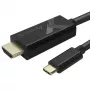 Techly IADAP-USBC-HDMI5TY video kabeļa adapteris 5 m USB Type-C HDMI Type A (Standard) Melns