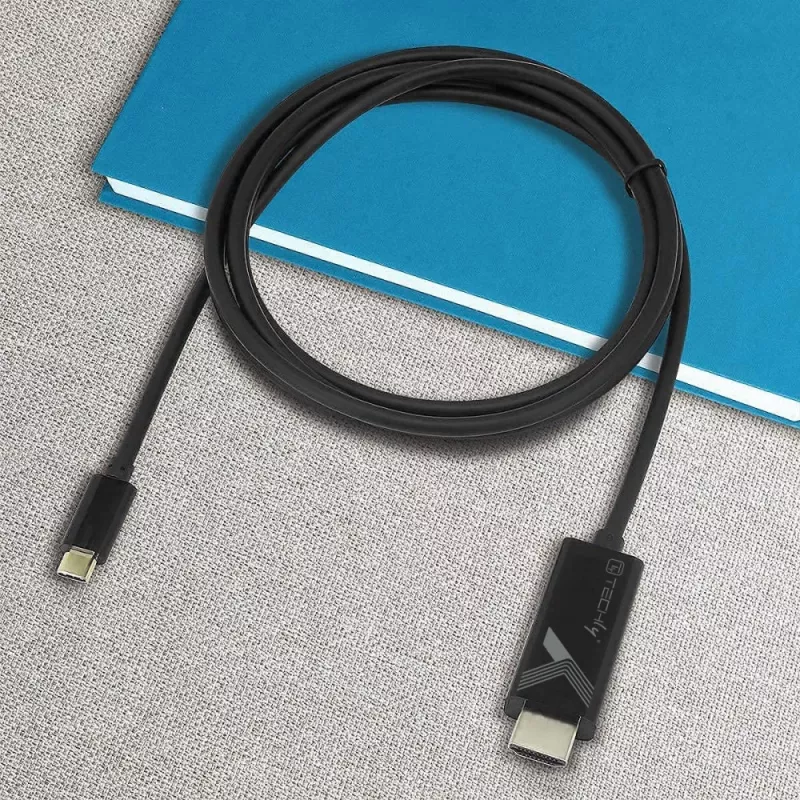Techly IADAP-USBC-HDMI5TY video kabeļa adapteris 5 m USB Type-C HDMI Type A (Standard) Melns