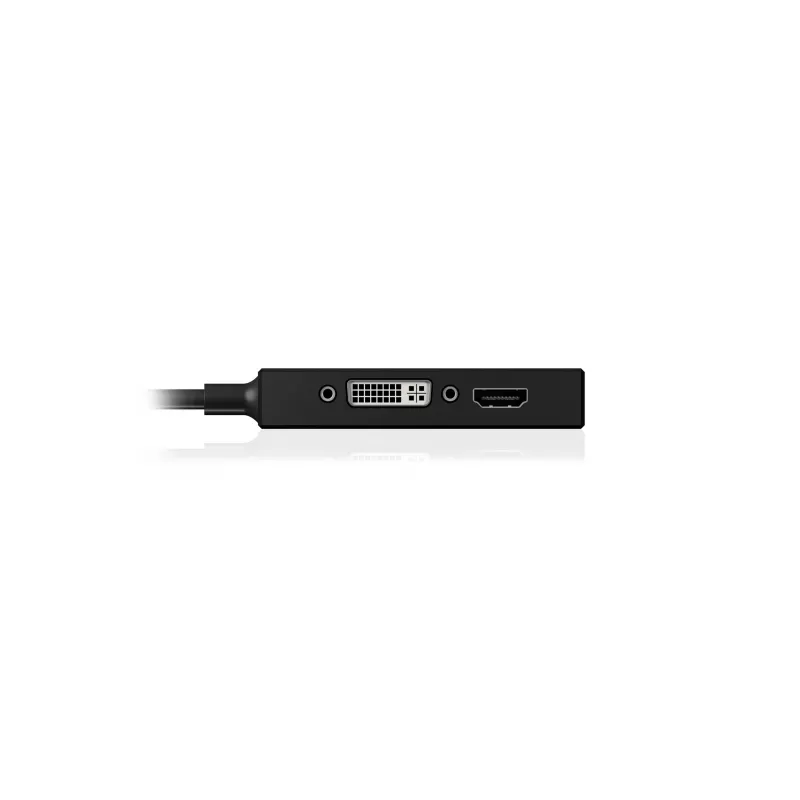 ICY BOX IB-AC1032 Mini DisplayPort DVI-D + VGA (D-Sub) + HDMI Melns