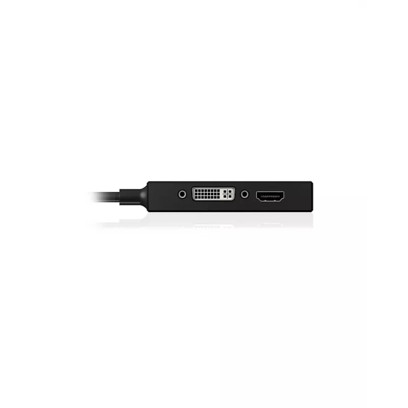 ICY BOX IB-AC1032 Mini DisplayPort DVI-D + VGA (D-Sub) + HDMI Melns