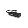 ICY BOX IB-AC1032 Mini DisplayPort DVI-D + VGA (D-Sub) + HDMI Melns