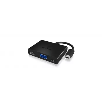 ICY BOX IB-DK4032-CPD USB-C uz VGA daudzportu adapteris