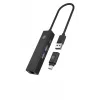ICY BOX IB-HUB1439-LAN vadu USB 3.2 Gen 1 (3.1 Gen 1) Type-A melns