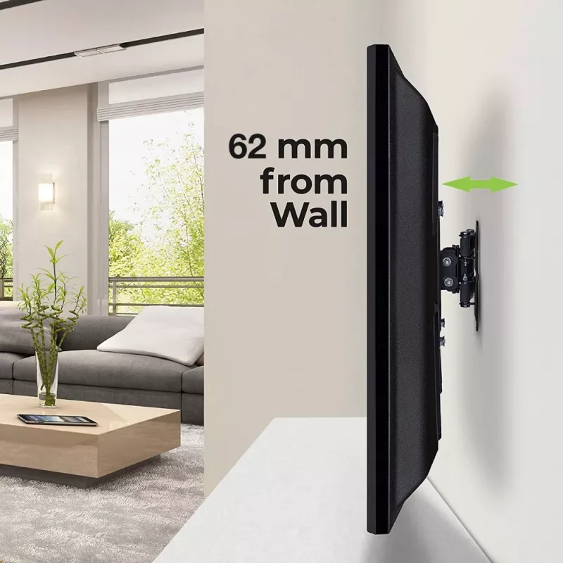 Techly 32-55 collu universāls LCD TV sienas stiprinājuma kronšteins melns