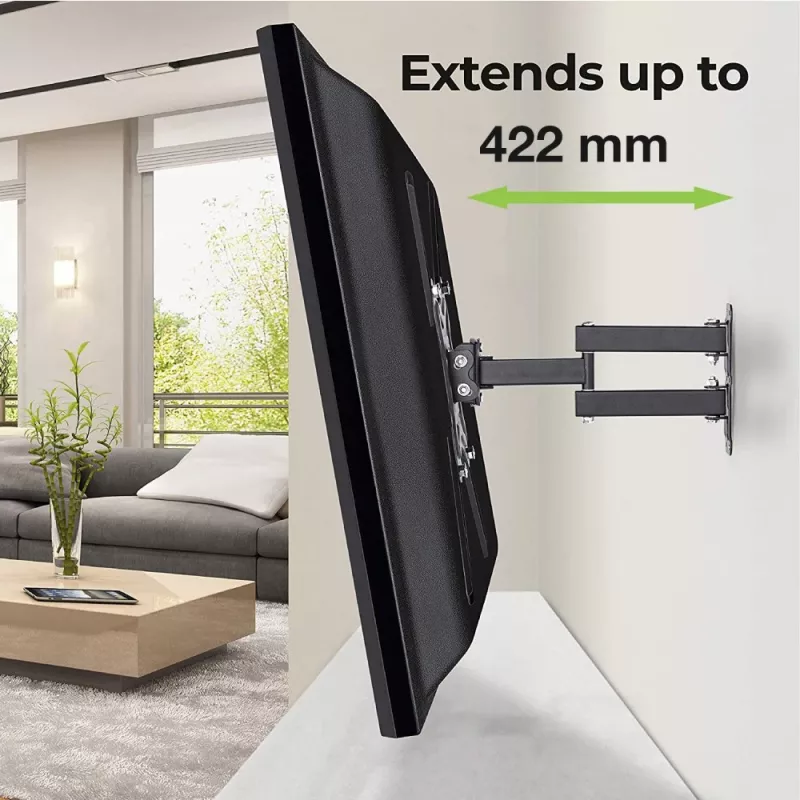 Techly 32-55 collu universāls LCD TV sienas stiprinājuma kronšteins melns