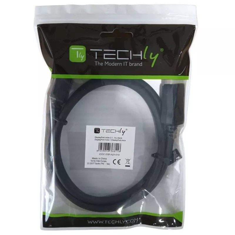 DisplayPort kabelis Techly ICOC DSP-A21-050 5 m Melns