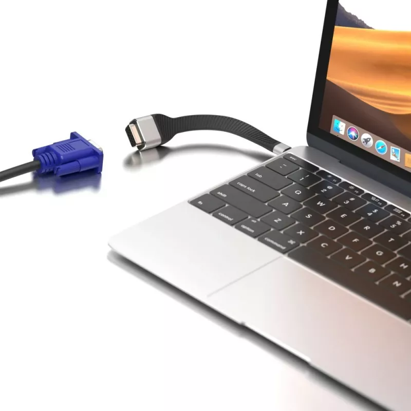 Techly ICOC-USBC-VGA video kabeļa adapteris 0.12 m USB Type-C VGA (D-Sub)