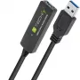 Techly ICUR30100G USB kabelis USB 3.2 Gen 1 (3.1 Gen 1) 10 m USB A Melns