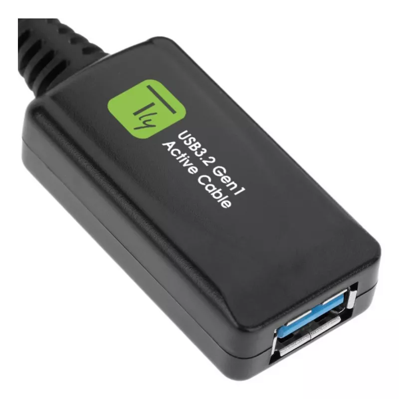 Techly ICUR3050G USB kabelis USB 3.2 Gen 1 (3.1 Gen 1) 5 m USB A Melns