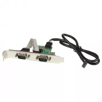 StarTech.com 24 collu iekšējais USB mātesplates pieslēgvieta uz 2 portu seriālo RS232 adapteri