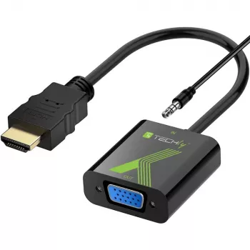 Techly kabelis Converter Adapter HDMI to VGA with Audio IDATA HDMI-VGA2A