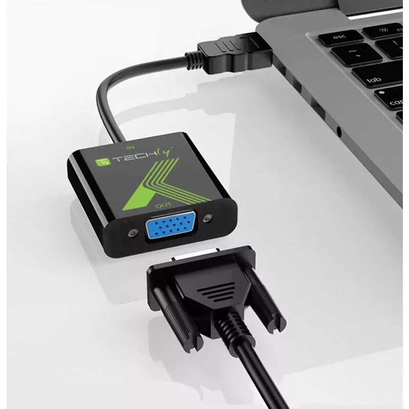 Techly kabelis Converter Adapter HDMI to VGA with Audio IDATA HDMI-VGA2A