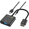 Techly kabeļa adapteris-pārveidotājs HDMI uz VGA ar Micro USB un audio IDATA HDMI-VGA2AU