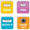 Techly kabeļa adapteris-pārveidotājs HDMI uz VGA ar Micro USB un audio IDATA HDMI-VGA2AU