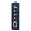 Nepārvaldāms Gigabit Ethernet slēdzis PLANET IGS-510TF — 4 x 10/100/1000 Mbps, 10 Gbit/s komutācija, 9–48V līdzstrāva, piestiprināms pie sienas