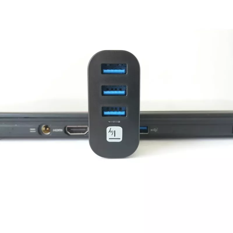 Techly IUSB3-HUB3-ROTB saskarnes centrmezgls USB 3.2 Gen 1 (3.1 Gen 1) Type-A 5000 Mbit/s Melns