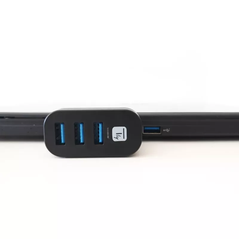 Techly IUSB3-HUB3-ROTB saskarnes centrmezgls USB 3.2 Gen 1 (3.1 Gen 1) Type-A 5000 Mbit/s Melns