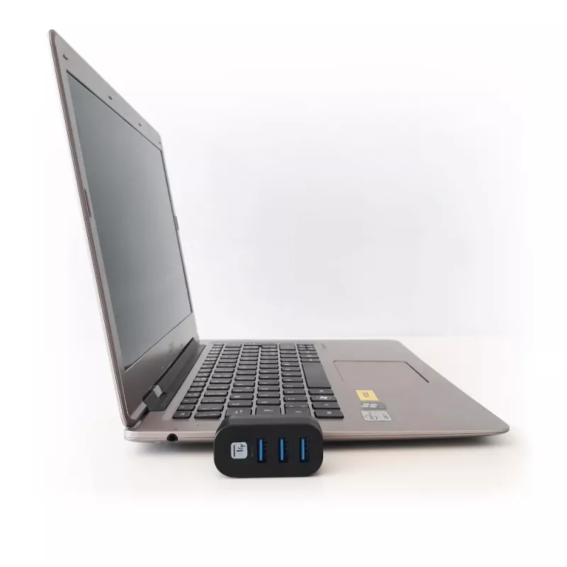 Techly IUSB3-HUB3-ROTB saskarnes centrmezgls USB 3.2 Gen 1 (3.1 Gen 1) Type-A 5000 Mbit/s Melns