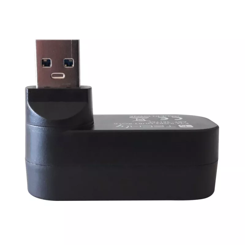 Techly IUSB3-HUB3-ROTB saskarnes centrmezgls USB 3.2 Gen 1 (3.1 Gen 1) Type-A 5000 Mbit/s Melns