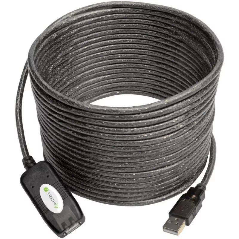 Techly aktīvais pagarinātājkabelis USB 2.0 Hi-Speed 10m IUSB-REP10TY