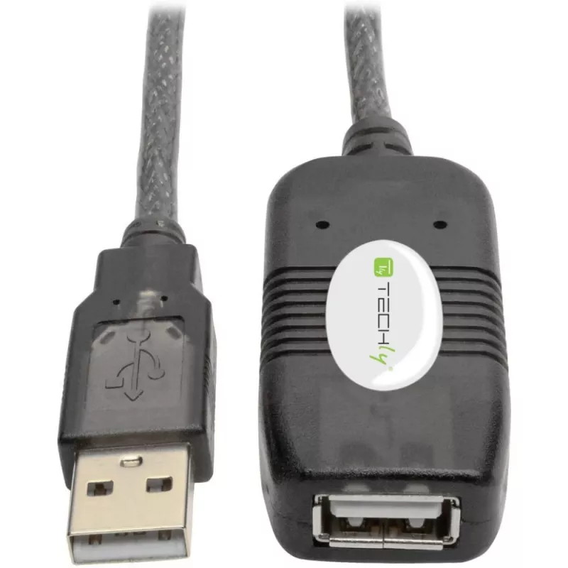Techly aktīvais pagarinātājkabelis USB 2.0 Hi-Speed 10m IUSB-REP10TY