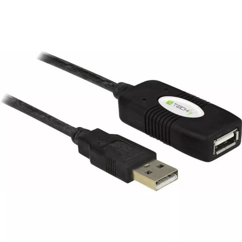 Techly aktīvais pagarinātājkabelis USB 2.0 Hi-Speed 10m IUSB-REP10TY