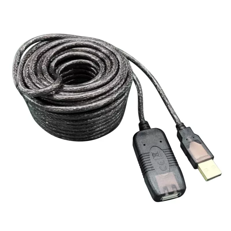 Techly aktīvais pagarinātājkabelis USB 2.0 Hi-Speed 10m IUSB-REP10TY