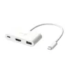 j5create JCA379EW - USB-C® uz HDMI™ un USB™ Type-A ar strāvas padevi