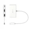 j5create JCA379EW - USB-C® uz HDMI™ un USB™ Type-A ar strāvas padevi