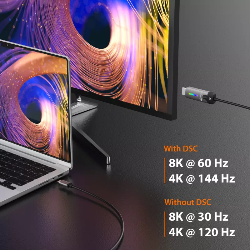 j5create JCC157-N USB-C uz HDMI 2.1 8K kabelis 1,79 m