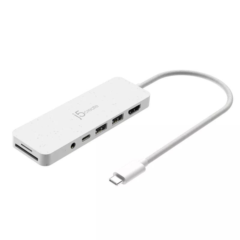 j5create JCD373EW - USB-C® vairāku pieslēgvietu centrmezgls ar strāvas padevi