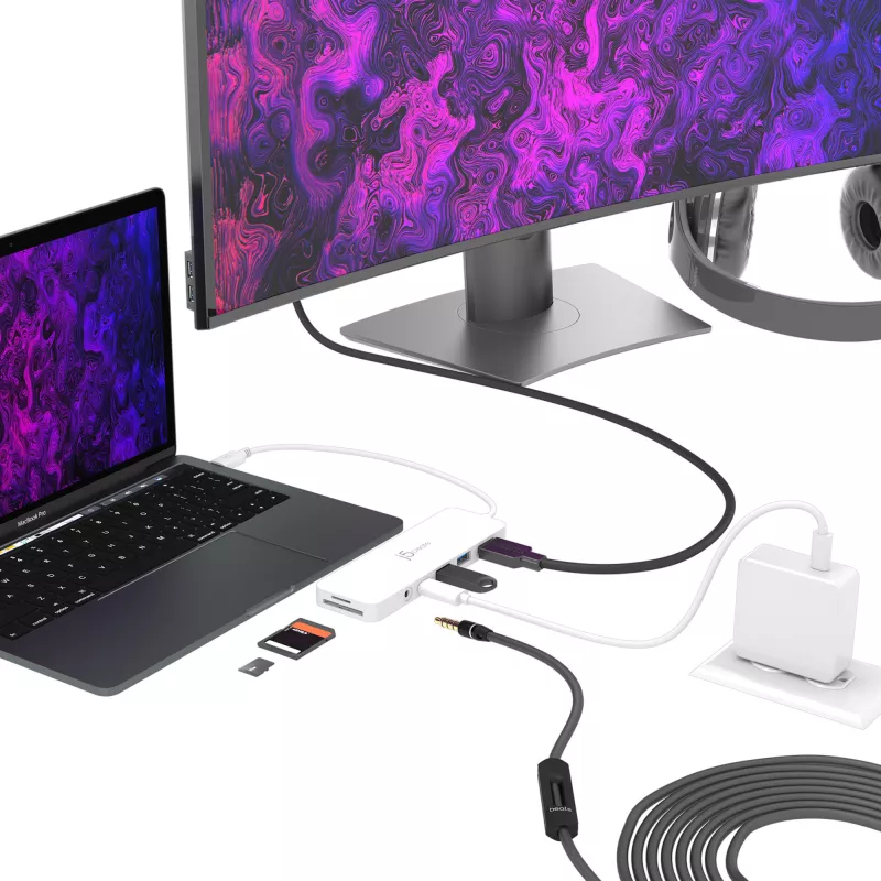 USB-C Multi Adapter j5create JCD373-N 60W Power Delivery 4K