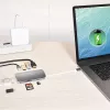 j5create JCD383 USB-C™ 9-in-1 daudzfunkciju adapteris, sudraba un balts