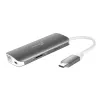 j5create JCD383 USB-C™ 9-in-1 daudzfunkciju adapteris, sudraba un balts