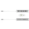 j5create JCD383 USB-C™ 9-in-1 daudzfunkciju adapteris, sudraba un balts