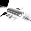 j5create JCD383 USB-C™ 9-in-1 daudzfunkciju adapteris, sudraba un balts