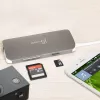 j5create JCD383 USB-C™ 9-in-1 daudzfunkciju adapteris, sudraba un balts