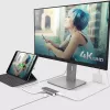 j5create JCD383 USB-C™ 9-in-1 daudzfunkciju adapteris, sudraba un balts