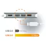 j5create JCD383 USB-C™ 9-in-1 daudzfunkciju adapteris, sudraba un balts