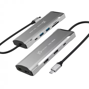 j5create JCD397-N 4K60 Elite USB-C daudzmonitoru mini dokstacija, vadu, USB 3.2 Gen 1