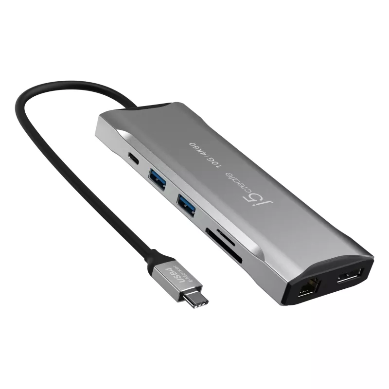 j5create JCD397-N 4K60 Elite USB-C daudzmonitoru mini dokstacija, vadu, USB 3.2 Gen 1