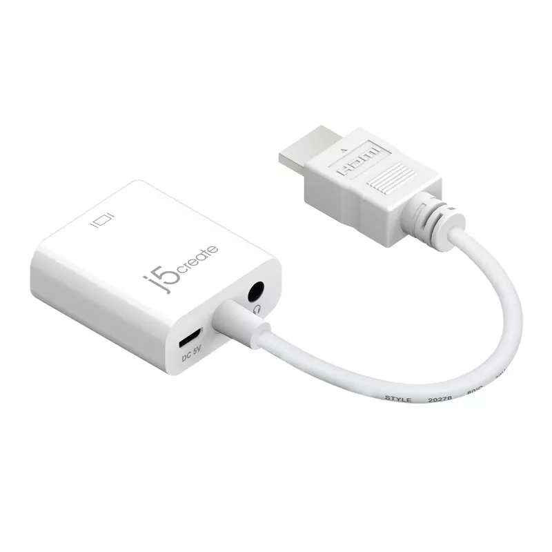 j5create JDA213 HDMI uz VGA pārveidotājs Balts 0,1 m 1920x1080P