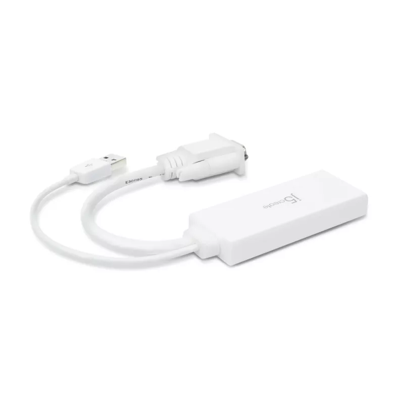 j5create JDA214 VGA – HDMI video audio adapteris, balts, 0,176 m
