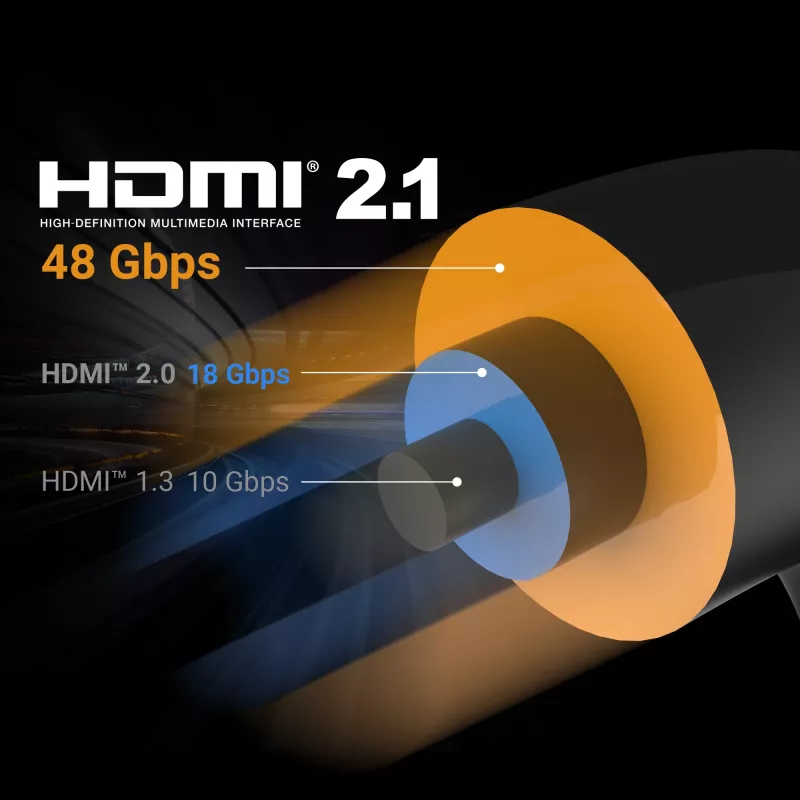 j5create JDC53 īpaši ātrgaitas 8K UHD HDMI™ kabelis, melns un pelēks, 2 m