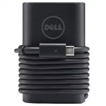 AC adapter Dell JJV9D 65W ar USB — 65W barošanas bloks Dell klēpjdatoriem ar USB izvadu